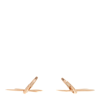 Pomellato 18K Rose Gold Oval Hoop Drop Earrings 3 of 4