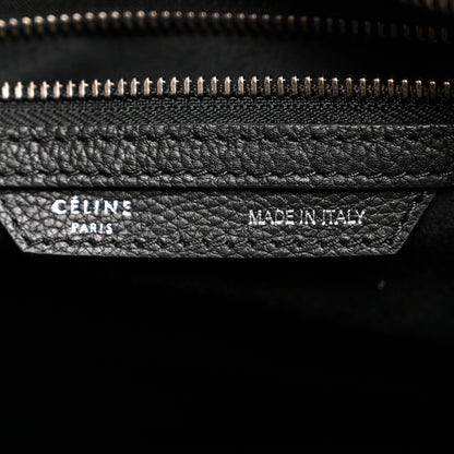 Celine Drummed Calfskin Micro Luggage Black 6 of 10