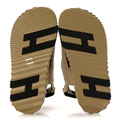 Hermes Lambskin Junior Womens Sandals 39 Beige Black 6 of 9