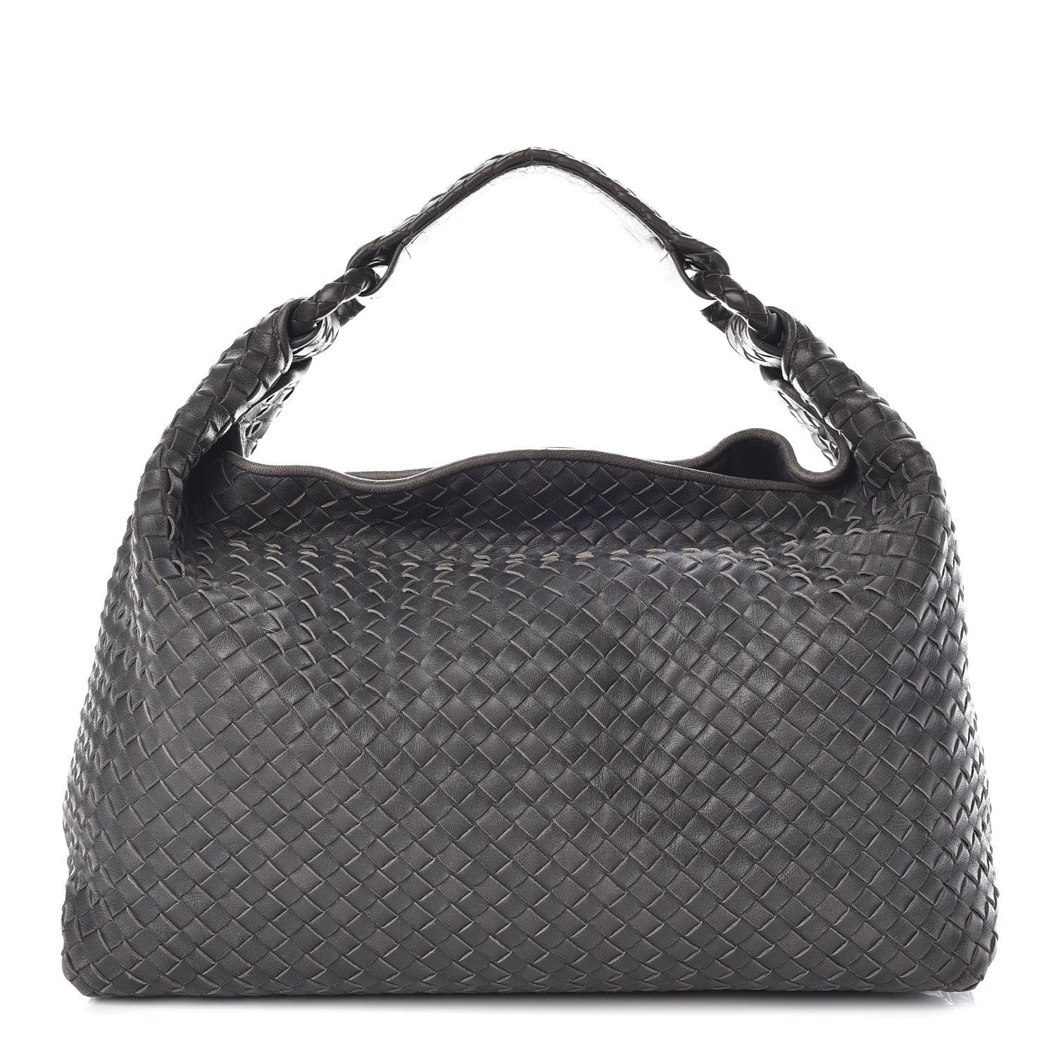 Bottega Veneta Nappa Intrecciato Sloane Hobo Ferro Gray 1 of 12
