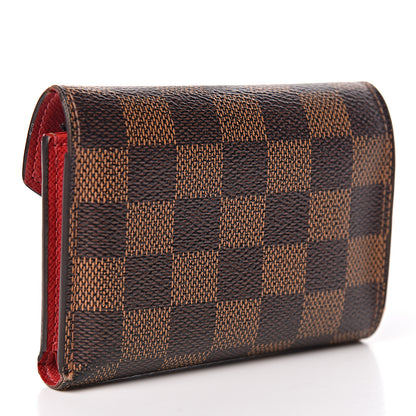 Louis Vuitton Damier Ebene Victorine Wallet Red 3 of 12