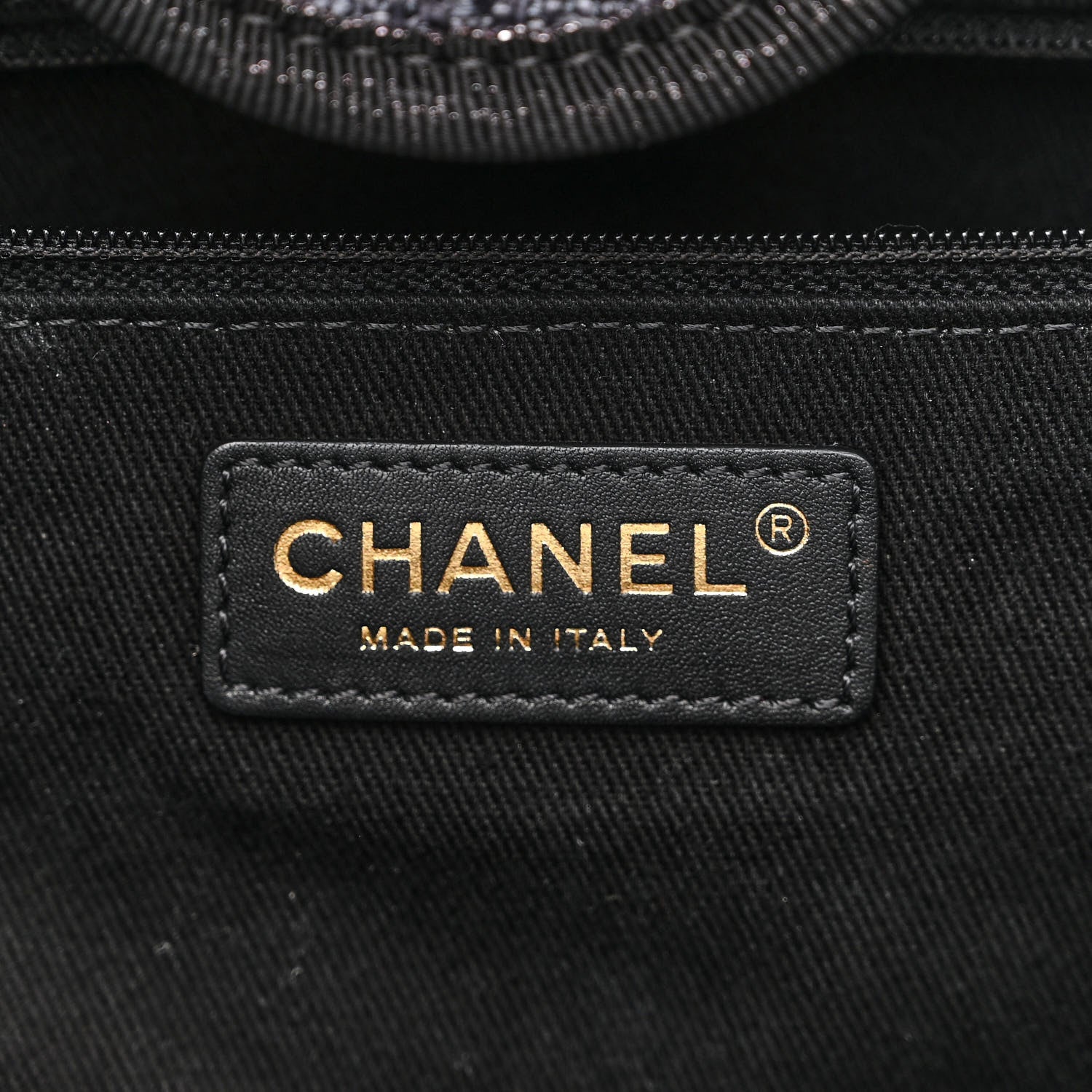 Chanel Lurex Boucle Medium Deauville Tote Black 6 of 11