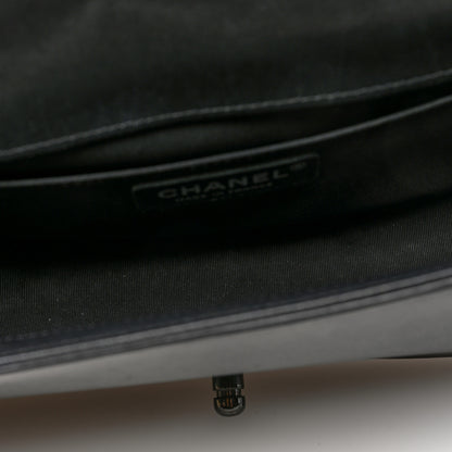 Chanel Calfskin Quilted Medium Boy Flap So Black 5 of 10