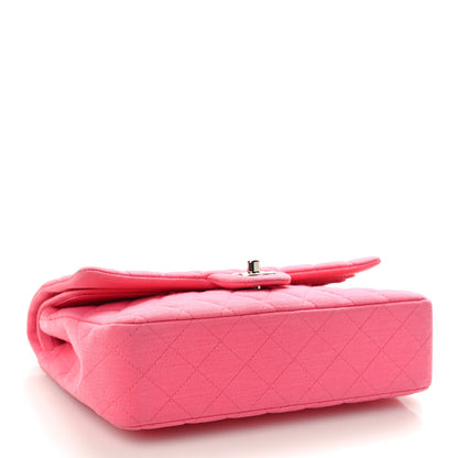 Chanel Jersey Quilted Medium Double Flap Dark Pink 4 of 10