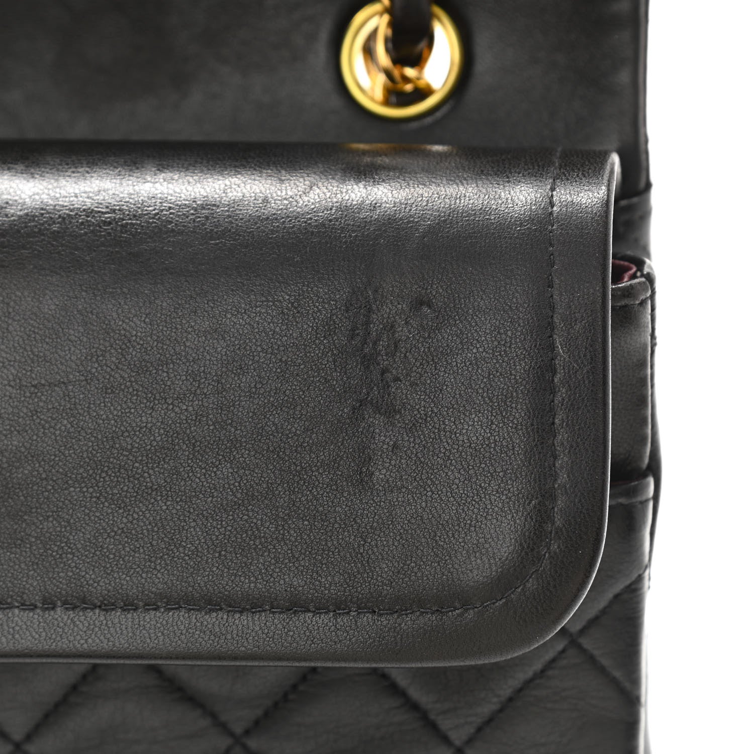 Chanel Lambskin Quilted Medium Double Flap Black 13 of 13