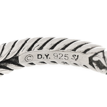 David Yurman Sterling Silver Diamond Morganite 7mm Petite Albion Ring 57 8 4 of 4