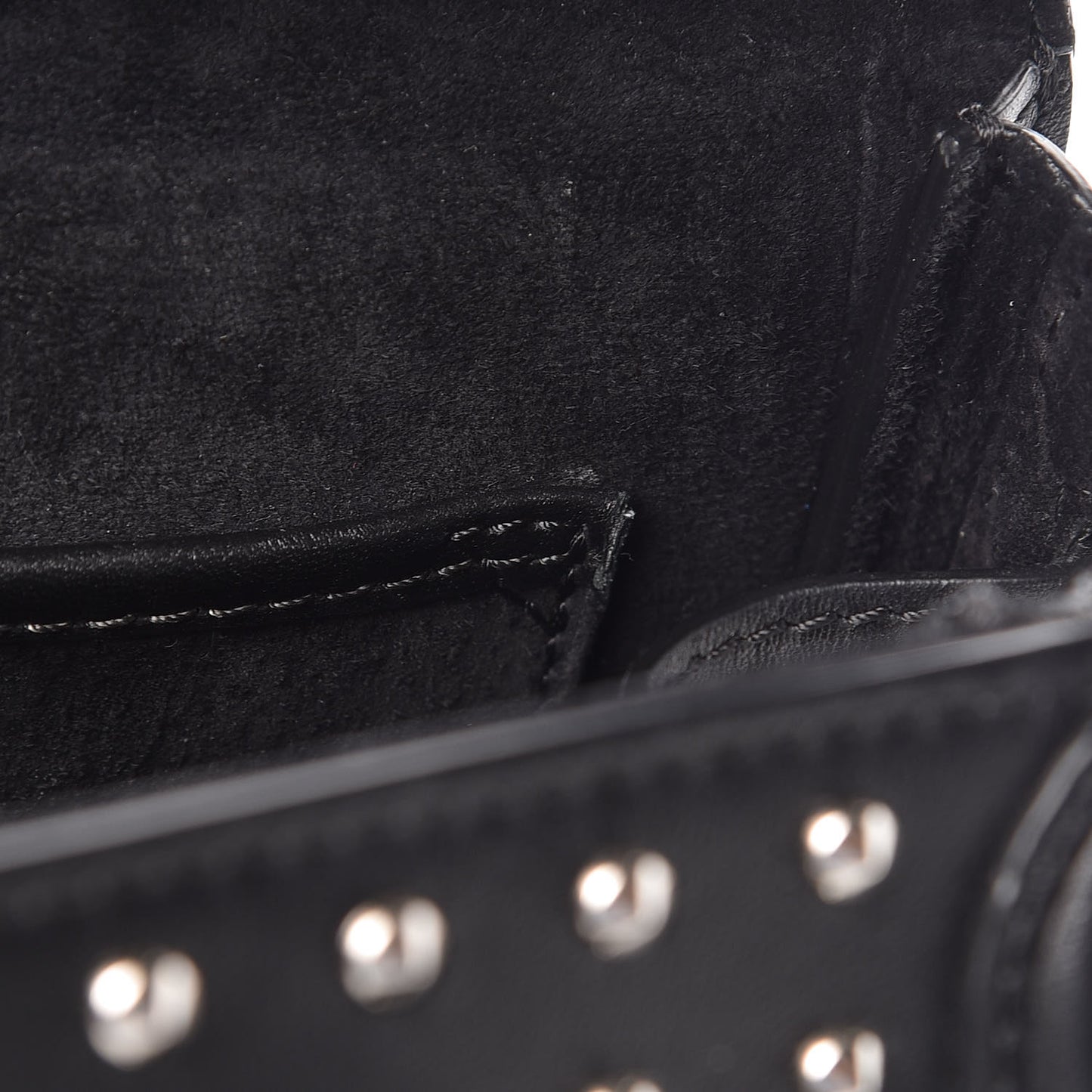 Calfskin Studded Mini Heroine Shoulder Bag Black
