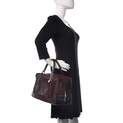 Loewe Suede Amazona 36 Burgundy 2 of 21