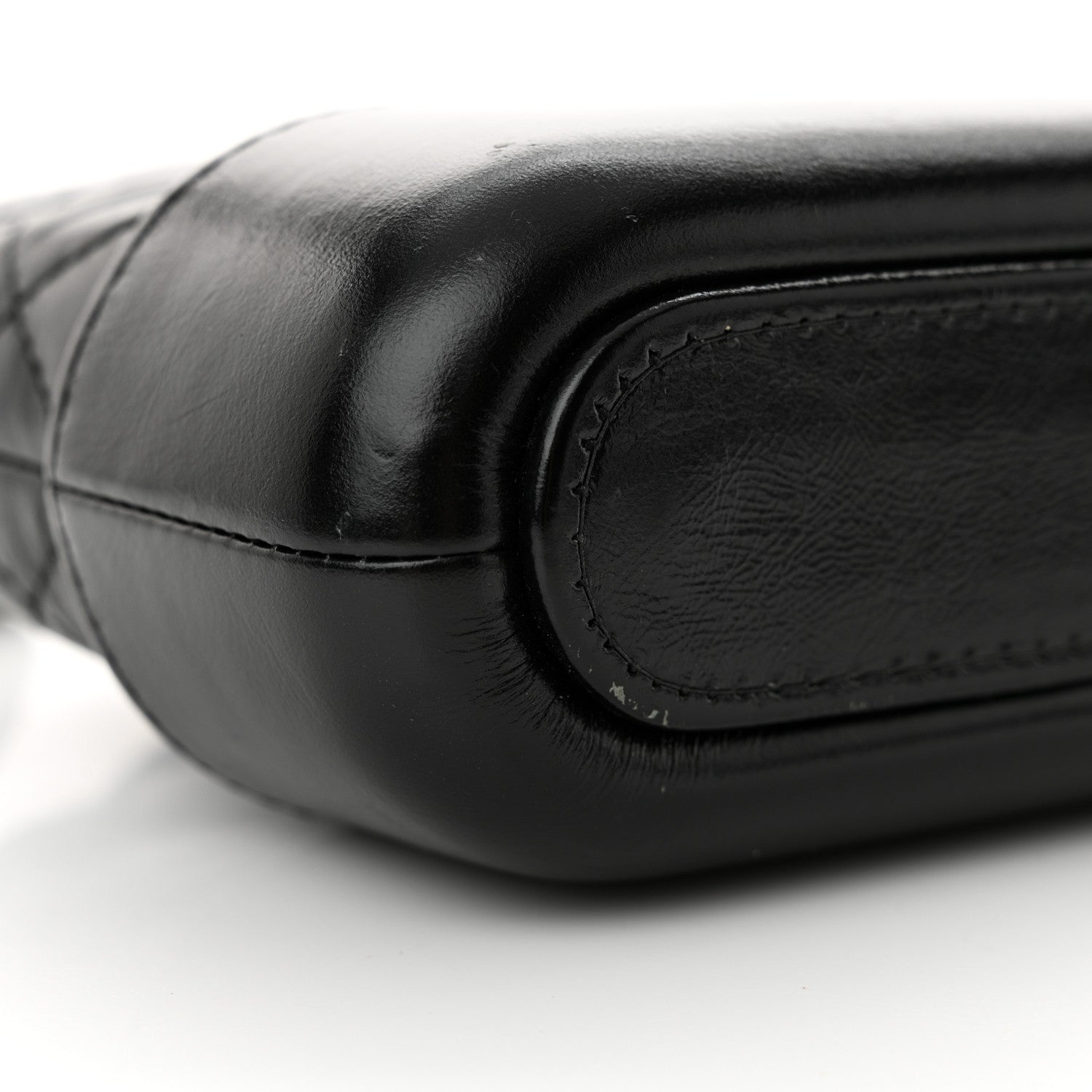 Chanel Aged Calfskin Quilted Small Gabrielle Clutch With Chain Black 10 of 16