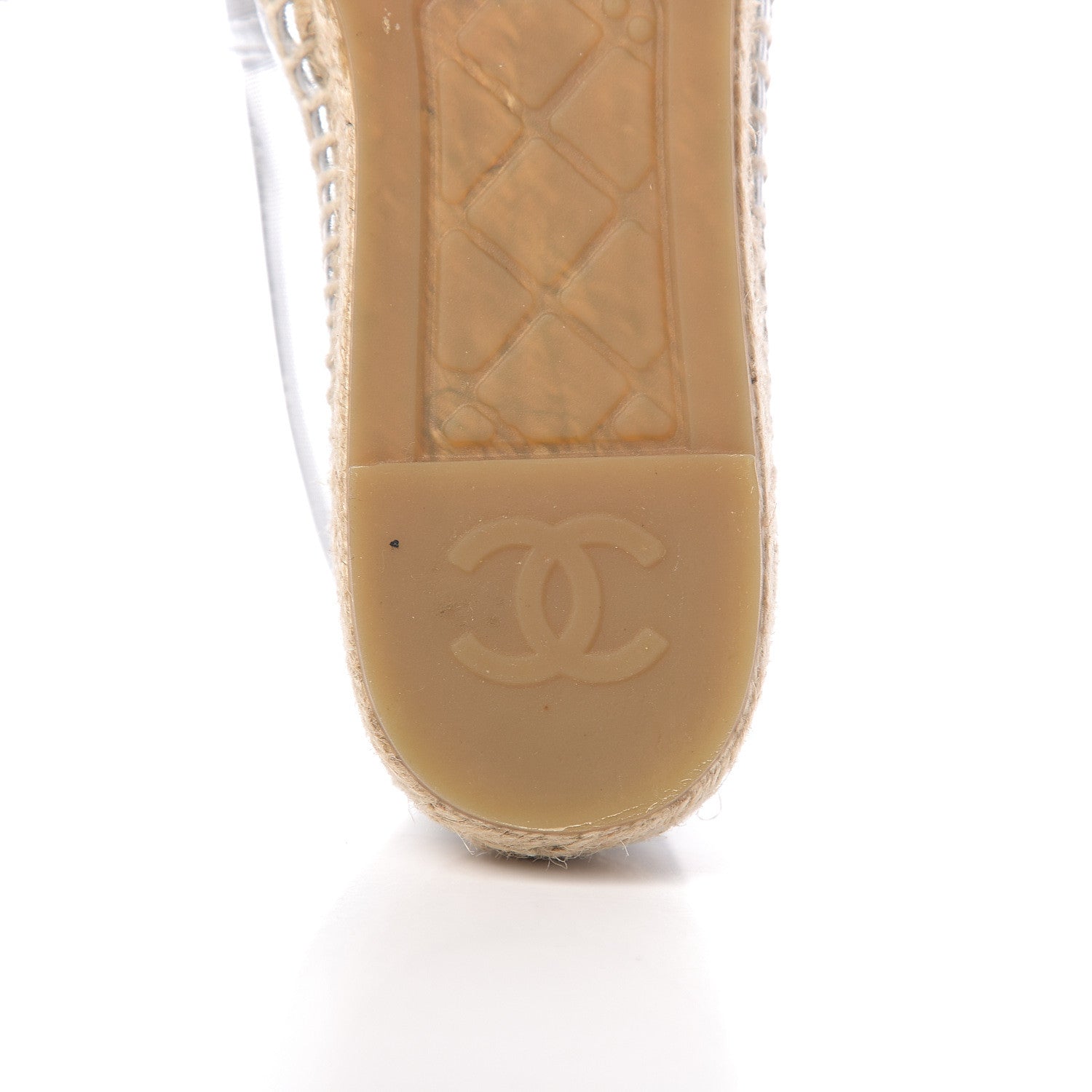 Chanel Mesh Grosgrain CC Espadrilles 37 Silver 8 of 10