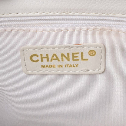 Chanel Caviar Quilted Grand Shopping Tote GST White 6 of 7