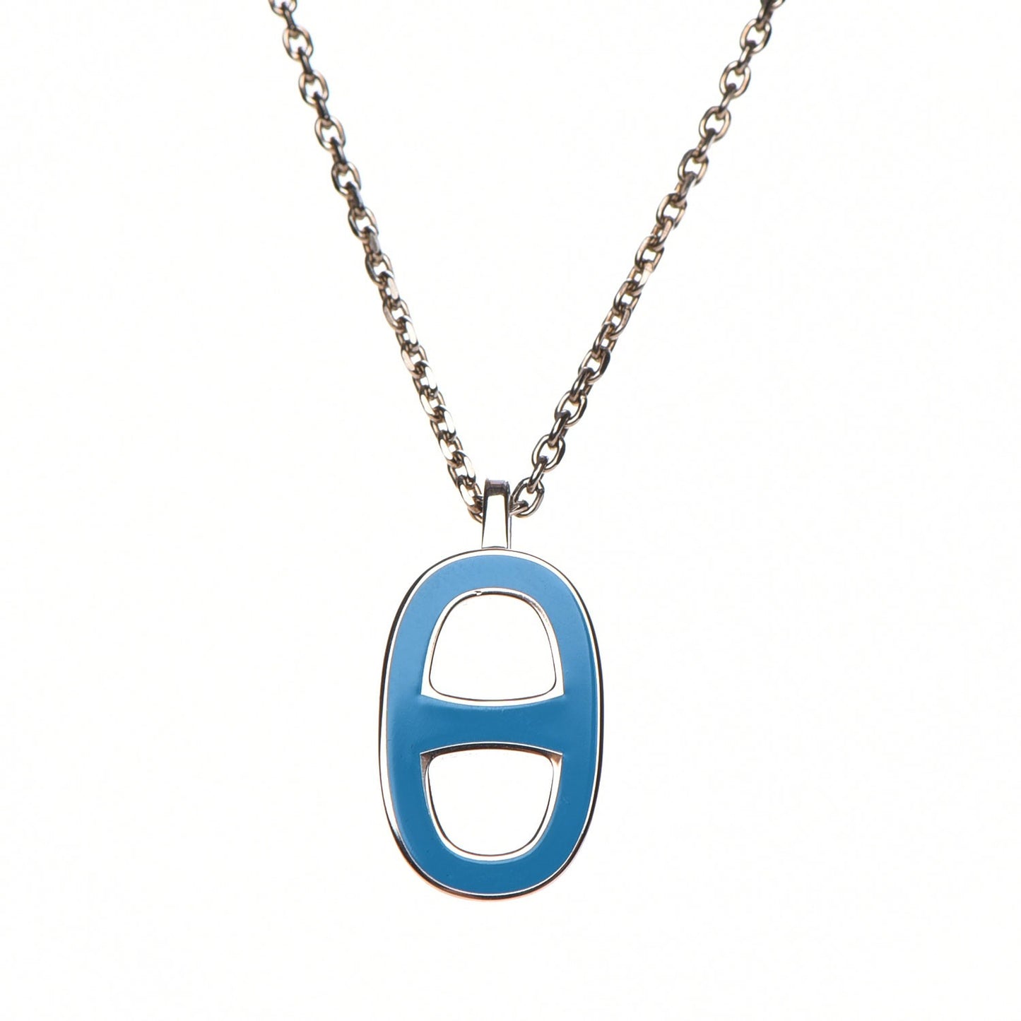 Lacquered Iliade Pendant Necklace Bleu Paradis