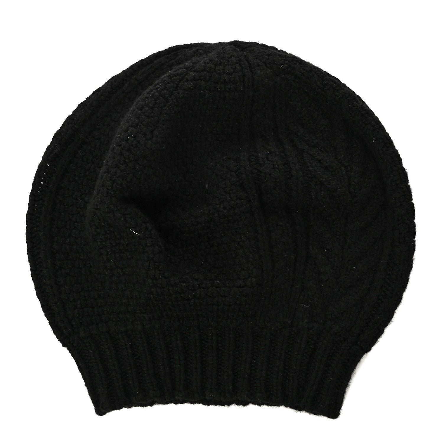 Chanel Cashmere Crystal Embellished Logo Beanie Hat Black 2 of 3