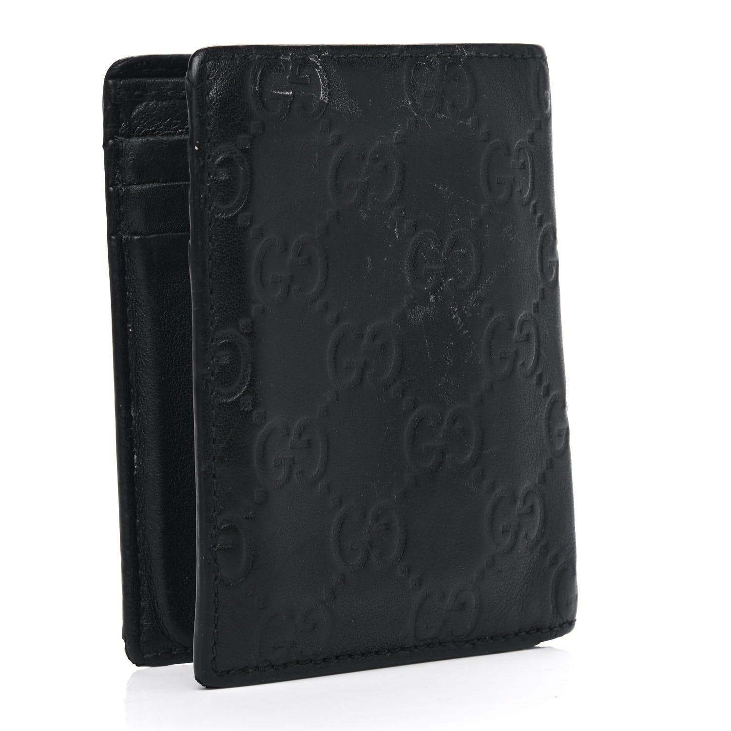 Gucci Guccissima Bi-Fold Wallet Black 2 of 5