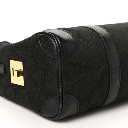 Gucci Monogram Boston Bag Black 9 of 10