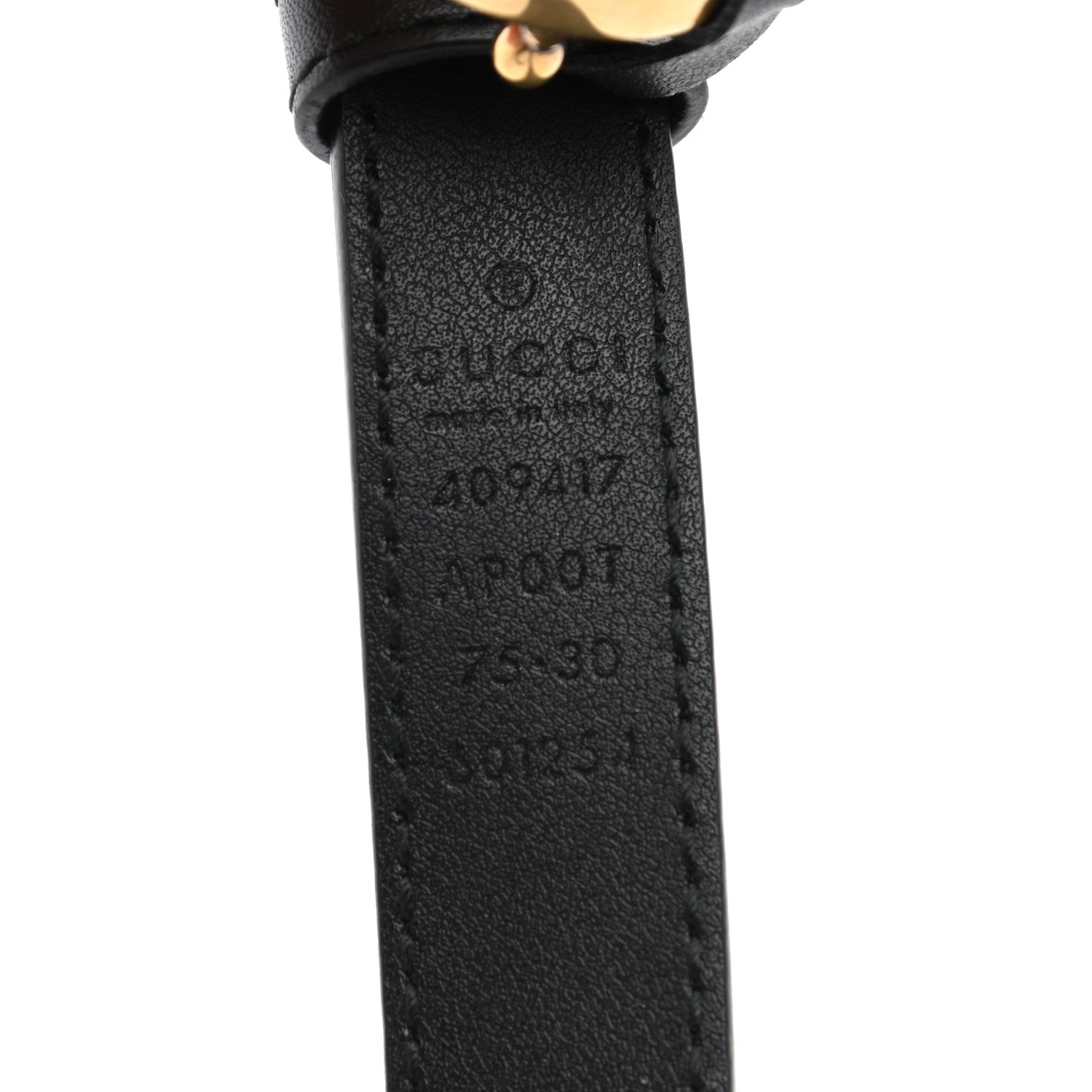 Gucci Calfskin Double G 20mm Belt 75 30 Black 5 of 5
