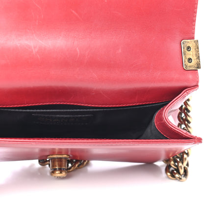 Chanel Glazed Calfskin Small Boy Flap Red 4 of 10