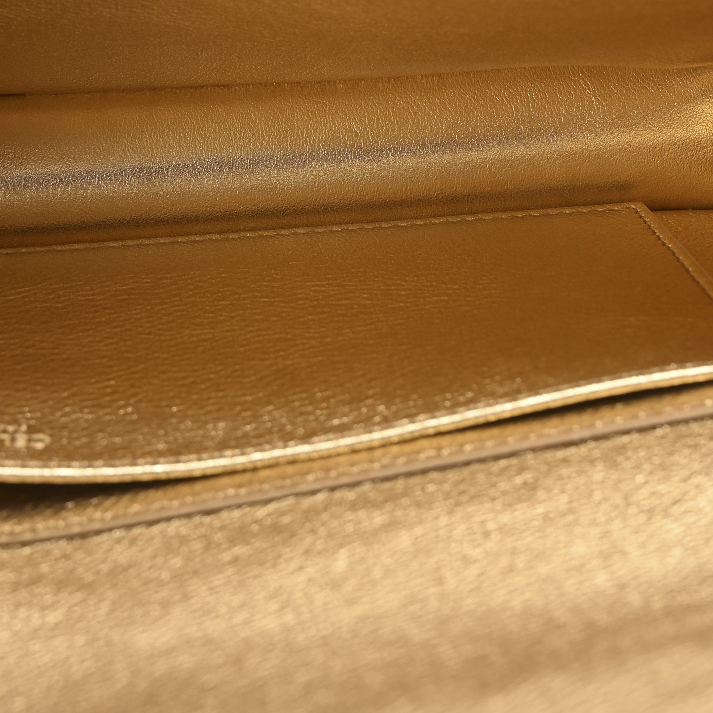 Laminated Clutch Gold