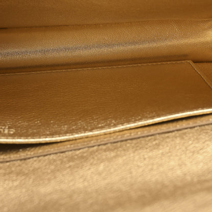 Celine Laminated Clutch Gold 5 of 7
