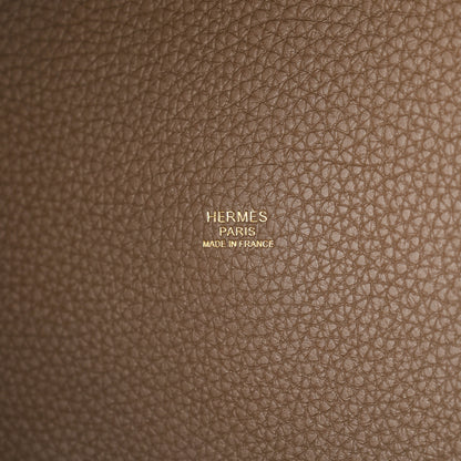 Hermes Taurillon Clemence Picotin Lock 26 GM Etoupe 6 of 10