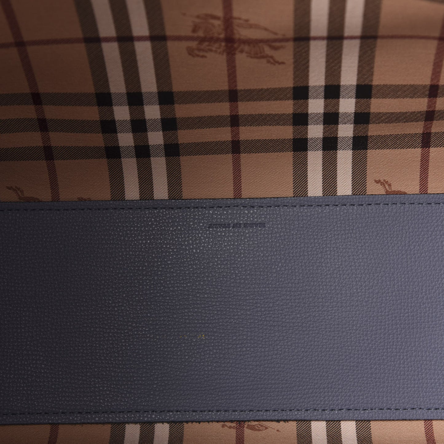 Calfskin Haymarket Check Medium Reversible Tote Blue
