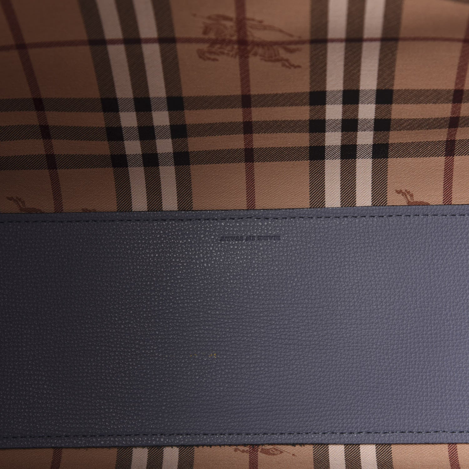 Burberry Calfskin Haymarket Check Medium Reversible Tote Blue 6 of 18