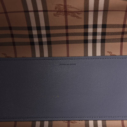 Burberry Calfskin Haymarket Check Medium Reversible Tote Blue 6 of 18