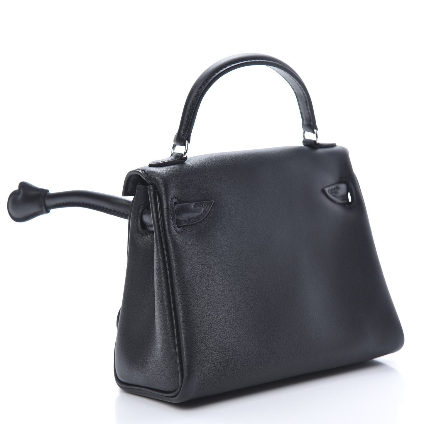 Swift Horseshoe Quelle Idole Kelly Doll Handbag Black Bleu Electrique