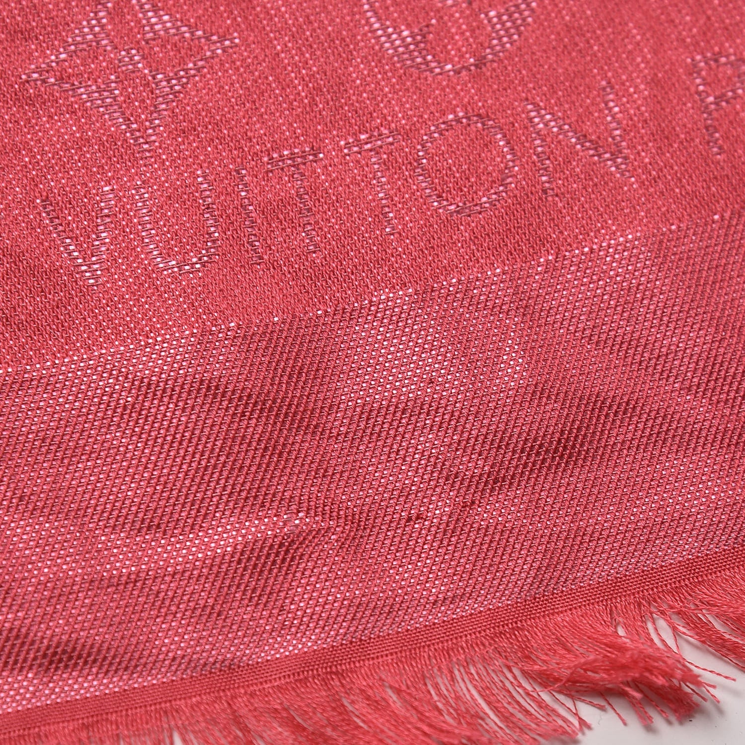 Louis Vuitton Silk Lurex Wool Monogram Shine Shawl Fuchsia 5 of 7