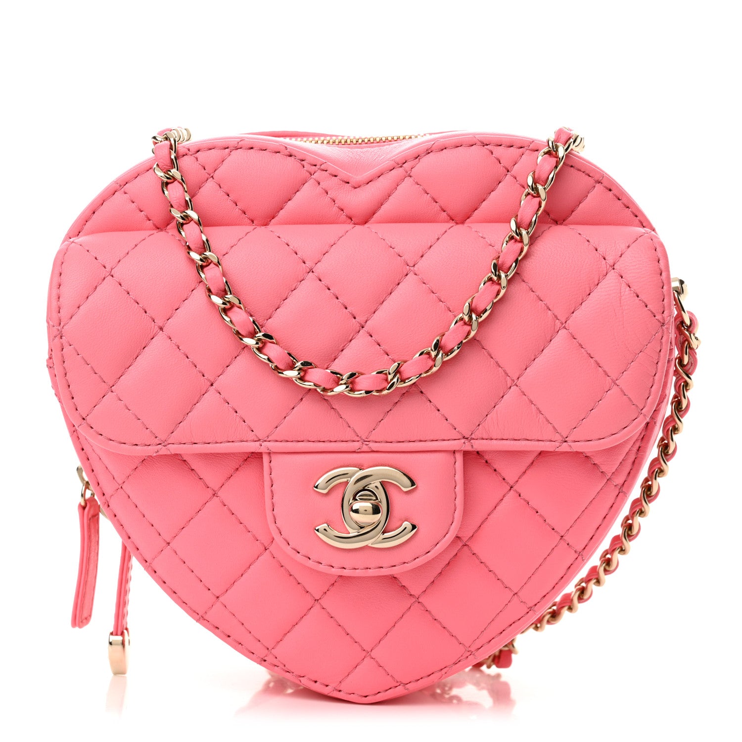 Chanel Lambskin Quilted CC In Love Heart Bag Pink 1 of 10