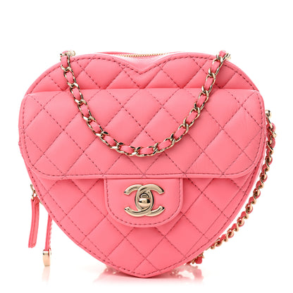 Chanel Lambskin Quilted CC In Love Heart Bag Pink 1 of 10