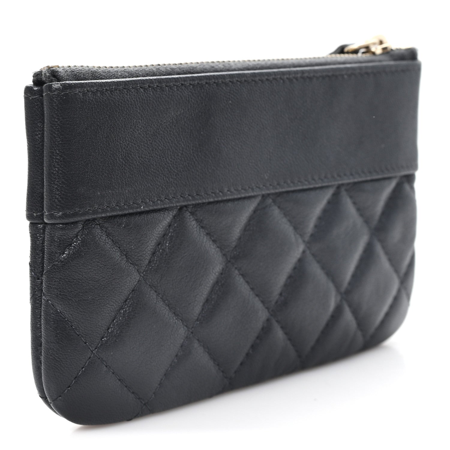 Chanel Caviar Quilted Small Vintage Mademoiselle Cosmetic Case Black 3 of 8