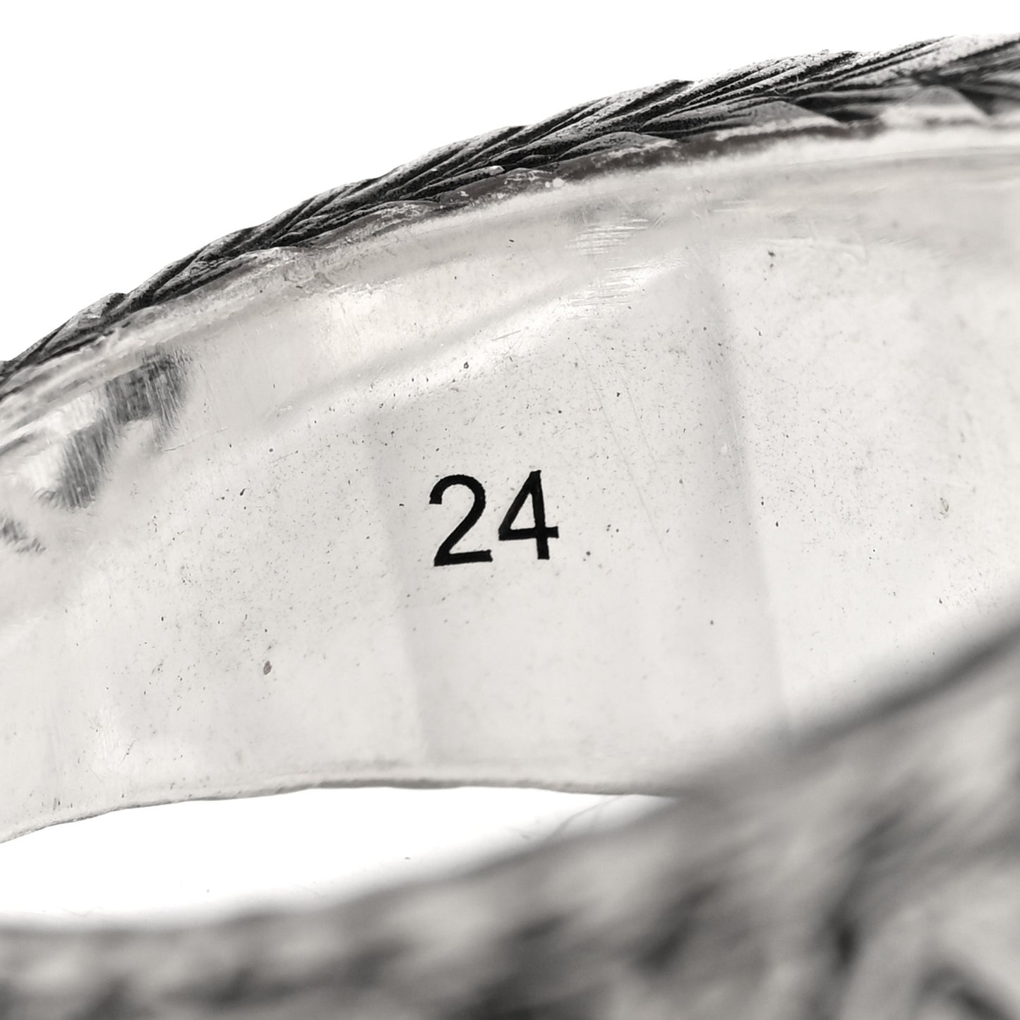Sterling Silver Interlocking GG Signet Ring 63 10.25