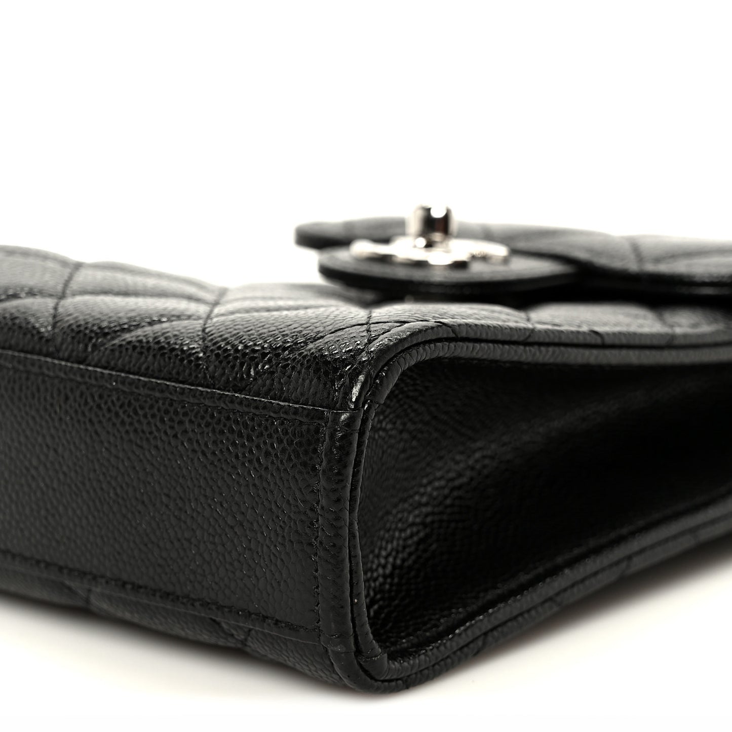 Caviar Quilted Classic Phone Holder Black