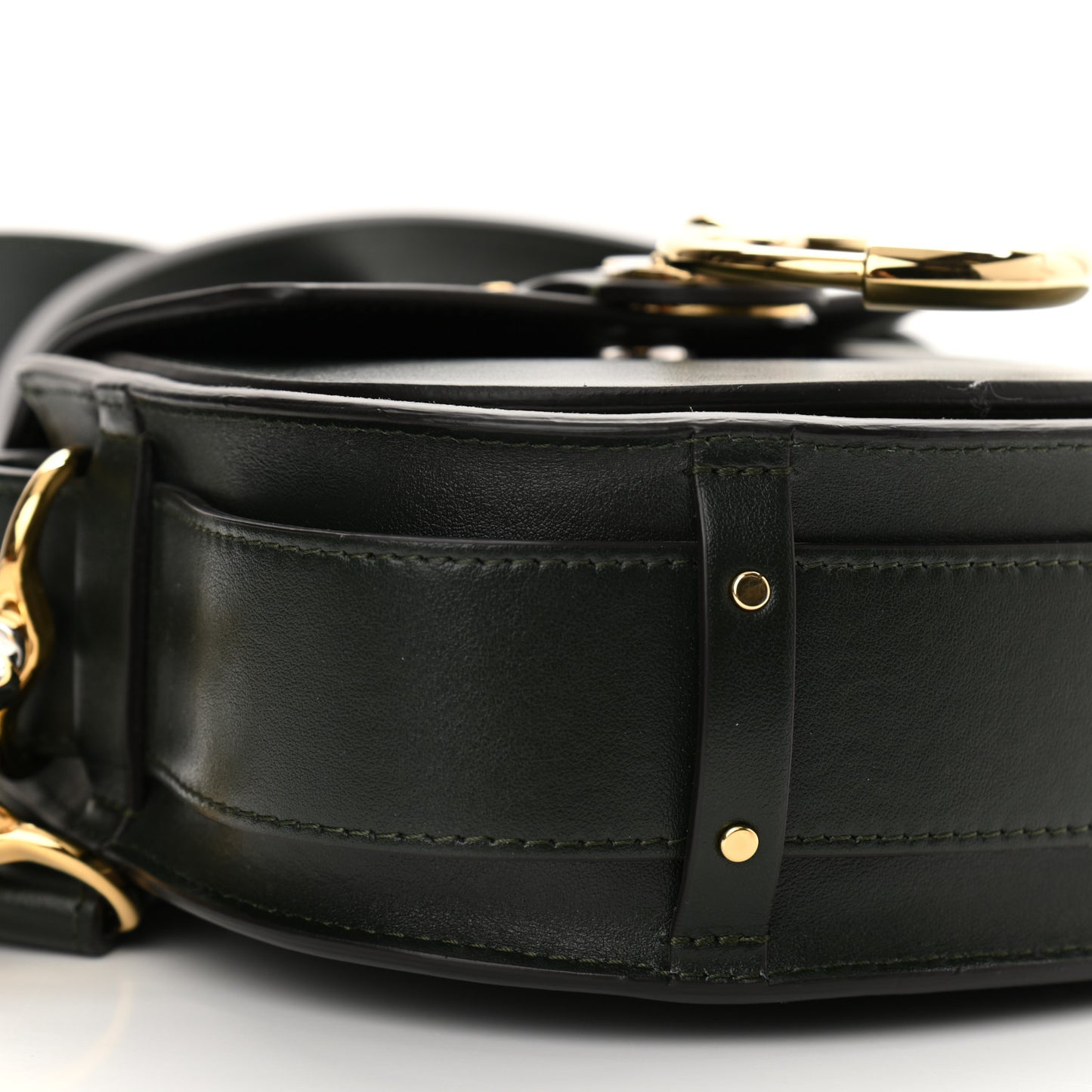 Calfskin Suede Small Tess Bag Night Forest