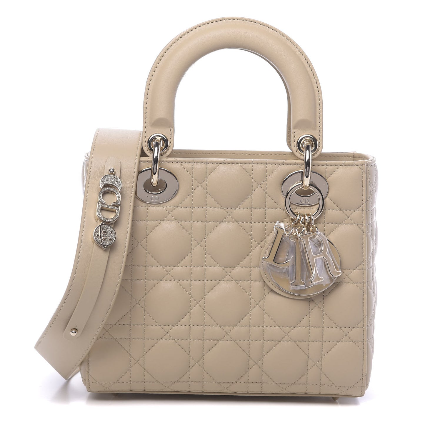 Lambskin Cannage Small My ABCDior Lady Dior Beige
