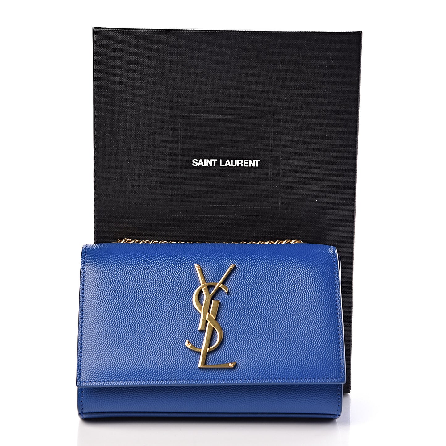Grain De Poudre Small Classic Monogram Kate Satchel Royal Blue
