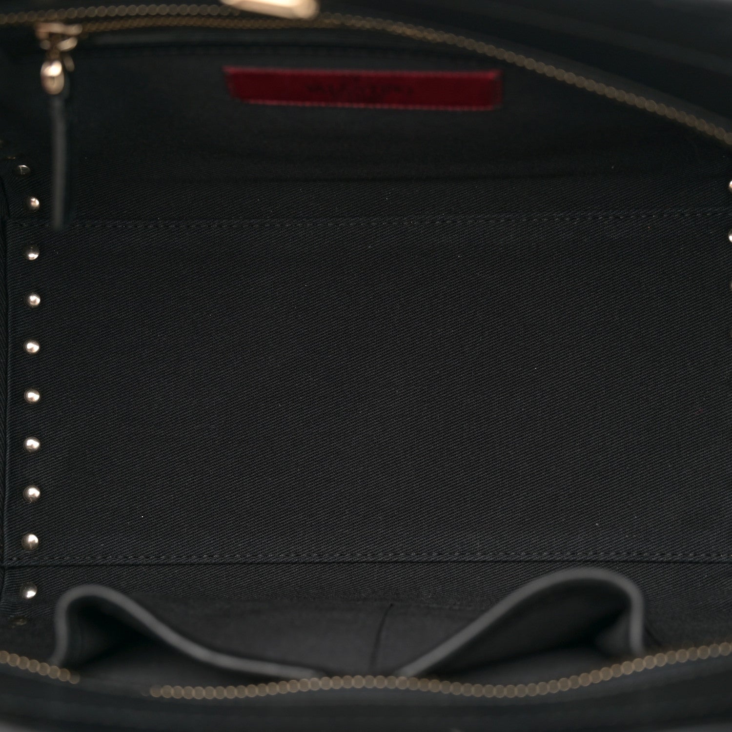Valentino Garavani Vitello Small Rockstud Double Handle Tote Black 4 of 10