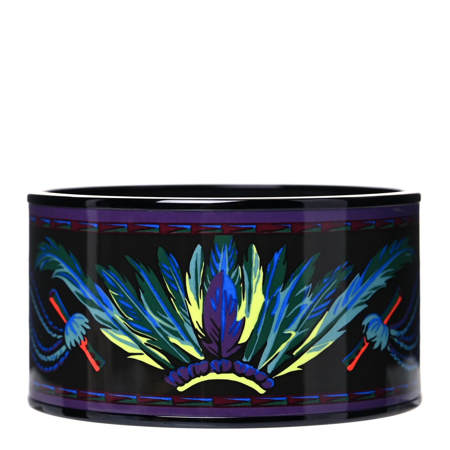 Enamel Printed Brazil Extra Wide Bracelet 65