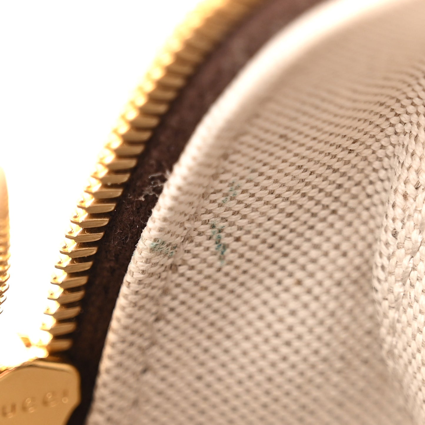 GG Supreme Monogram Textured Dollar Calfskin Web Mini Ophidia Top Handle Bowler Bag Beige Ebony New Acero