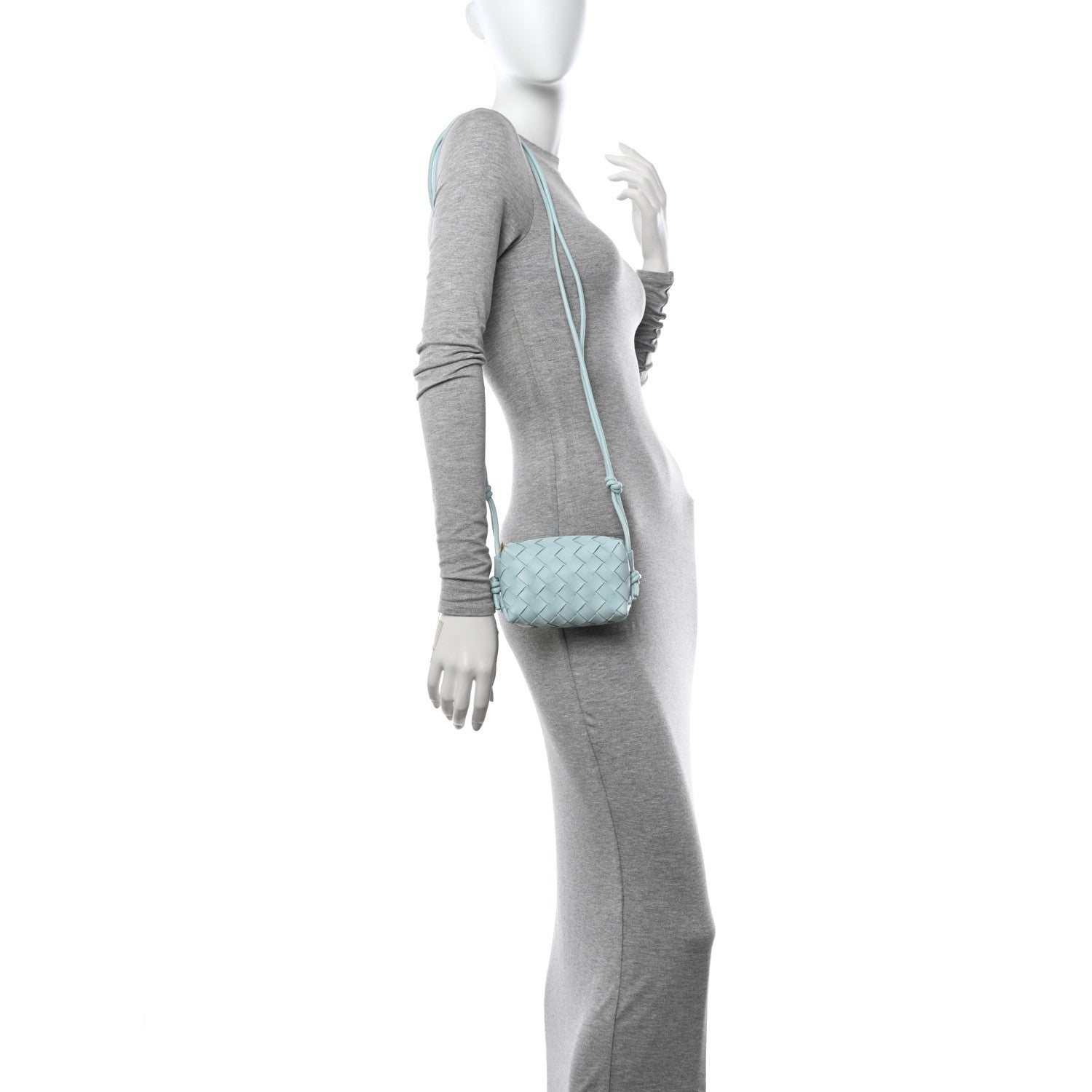 Bottega Veneta Nappa Intrecciato Candy Loop Camera Bag Teal Washed 2 of 10