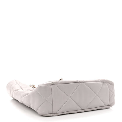 Chanel Lambskin Quilted Chanel 19 Shopping Bag Grey 4 of 10
