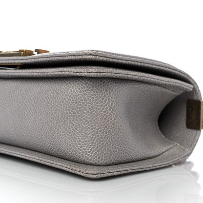 Chanel Caviar Quilted Small Boy Flap Light Grey 8 of 8