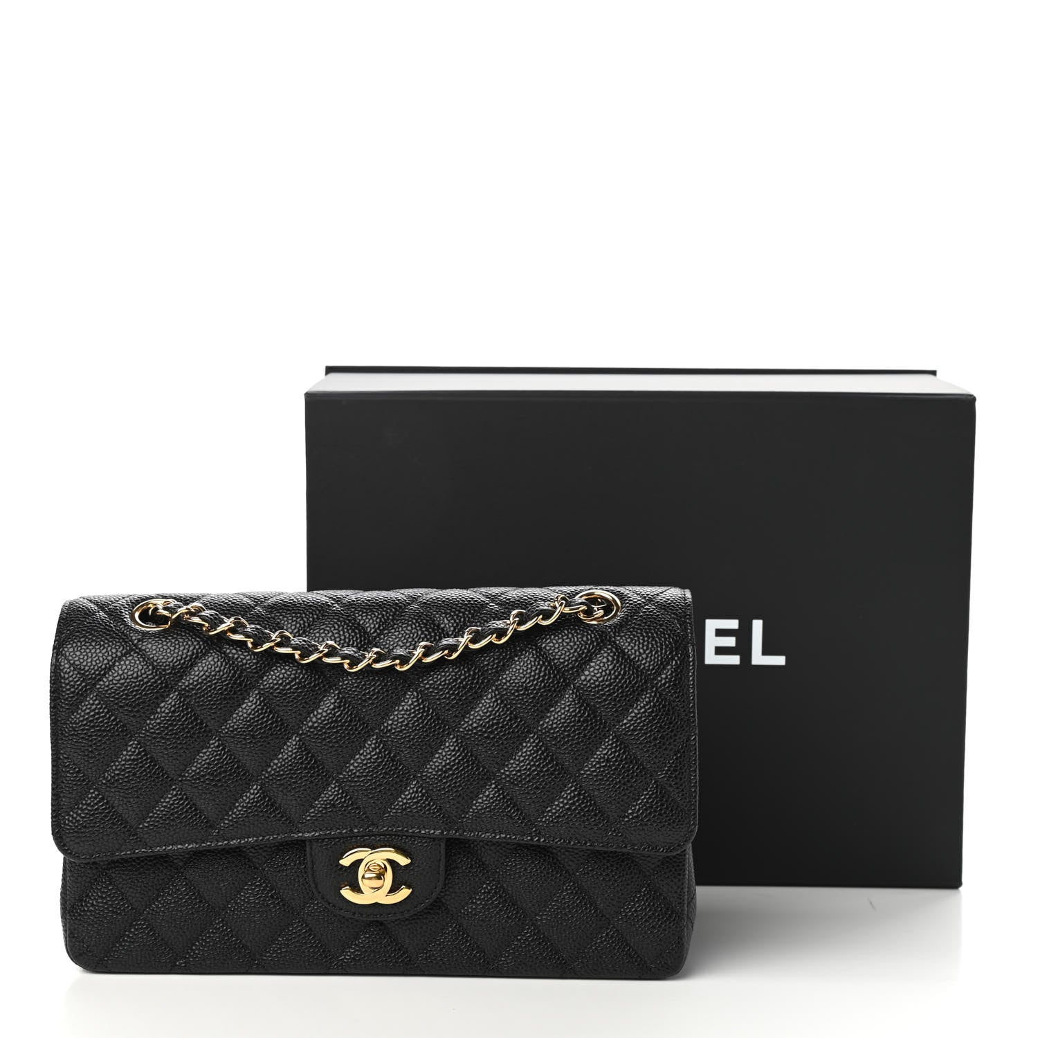Chanel Caviar Quilted Medium Double Flap Black 10 of 10