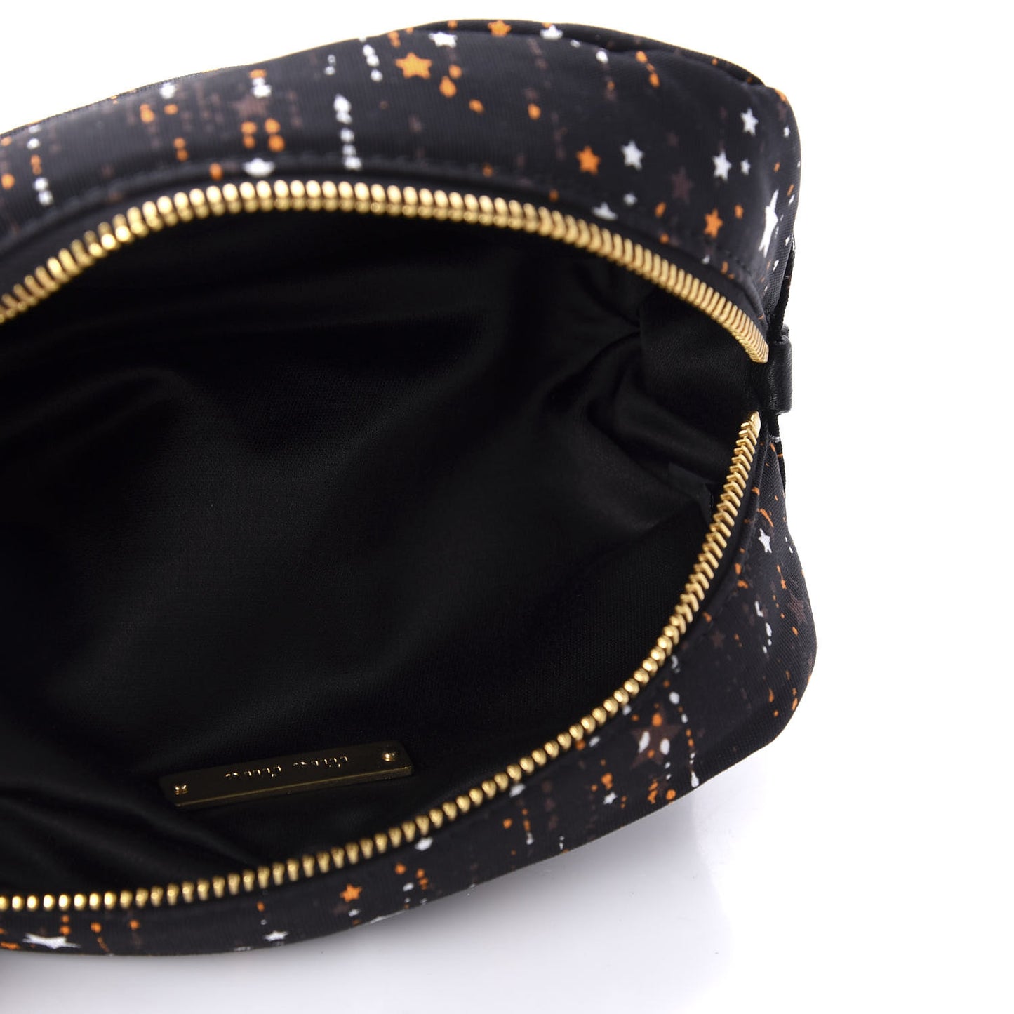 Nylon Printed Stars Pouch Black