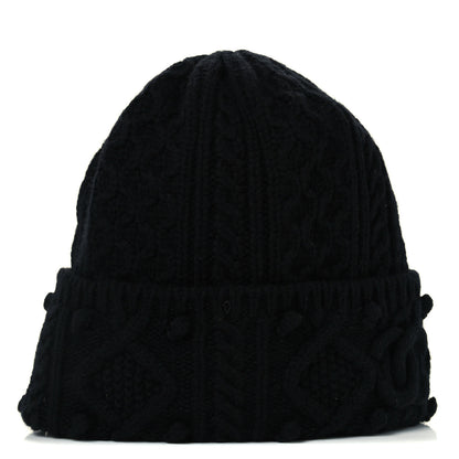 Chanel Cashmere CC Beanie Hat Black 3 of 4