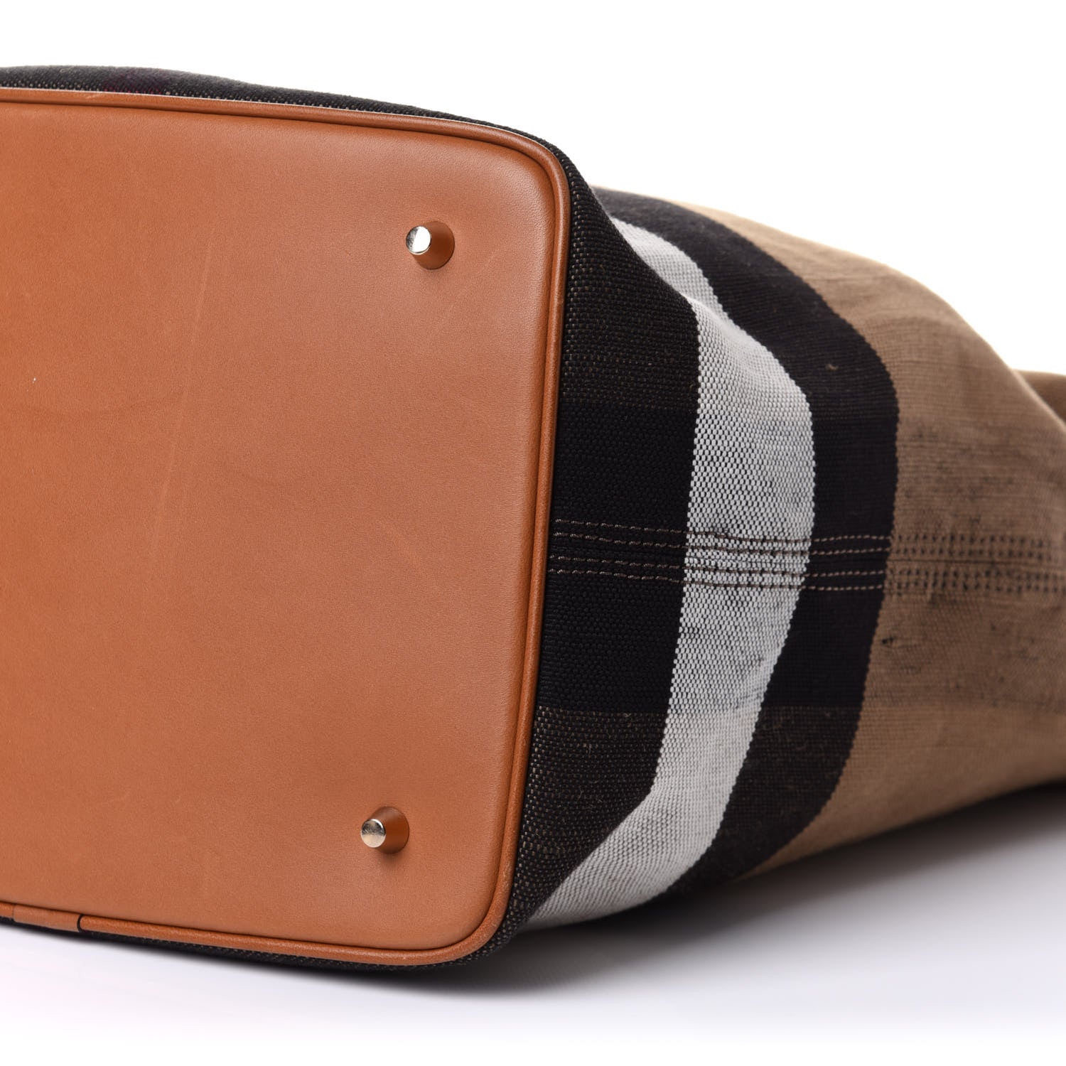 Burberry Canvas Mega Check Medium Ashby Hobo Saddle Brown 11 of 11