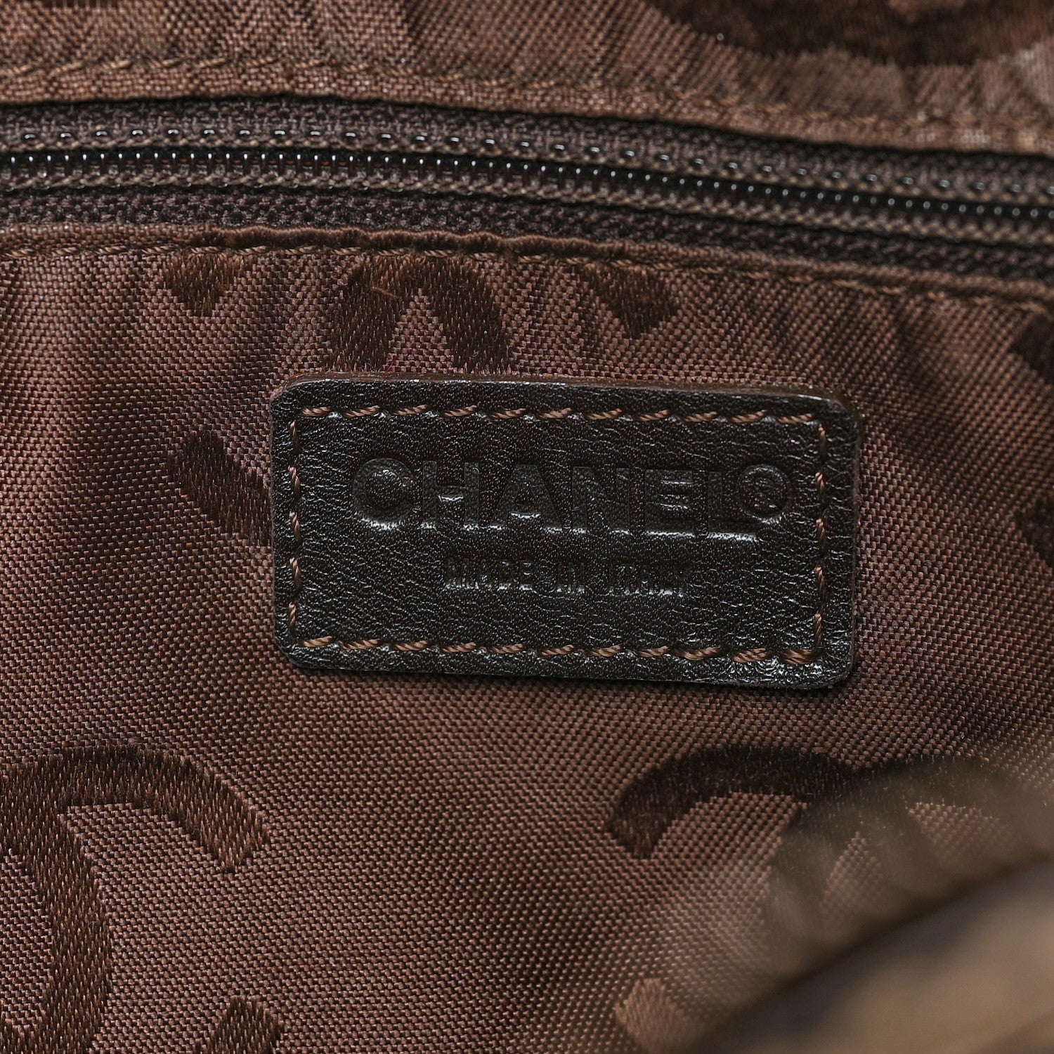 Chanel Calfskin Contrast Stitch Surpique Bowler Dark Brown 6 of 12
