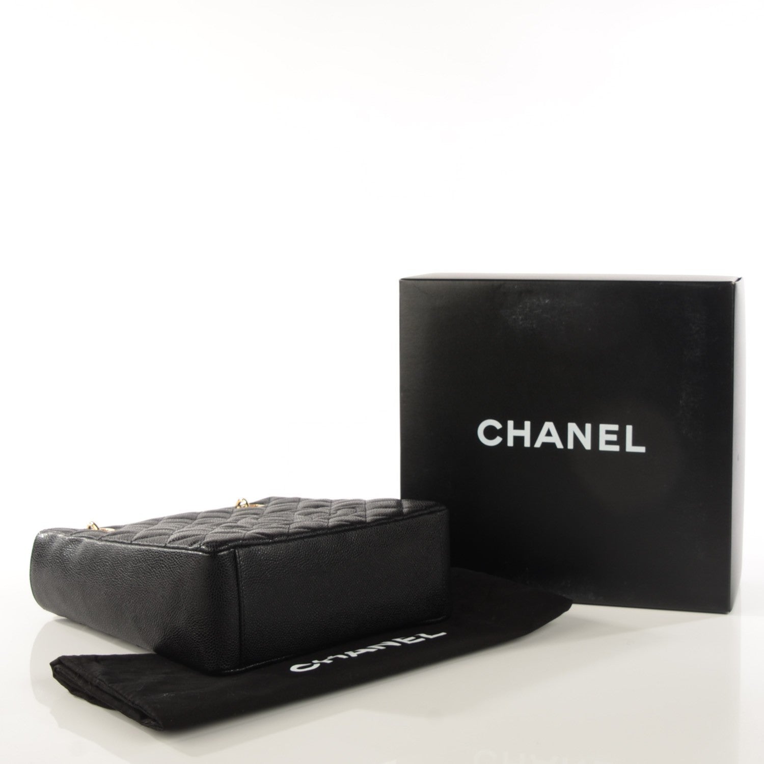 Chanel Caviar Quilted Petit Shopping Tote PST Black 4 of 7