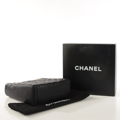Chanel Caviar Quilted Petit Shopping Tote PST Black 4 of 7